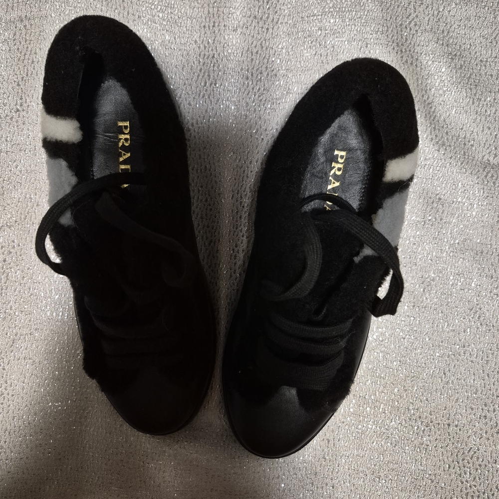 Prada Two-Tone Black and Gray Shoes